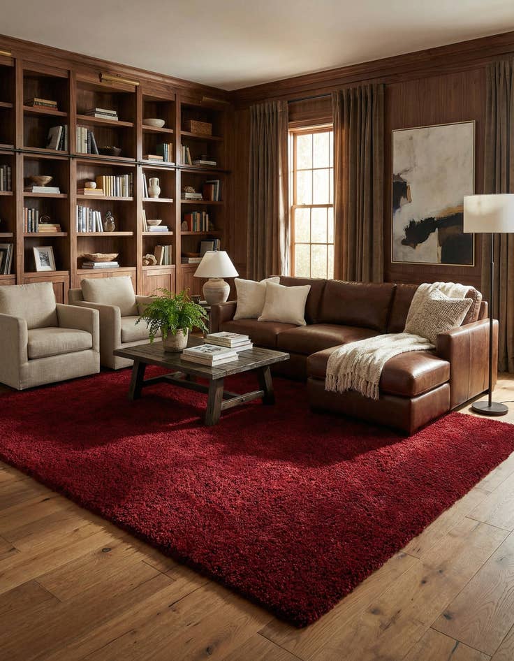 Detail image of 10' x 13' Solid Shag Rug