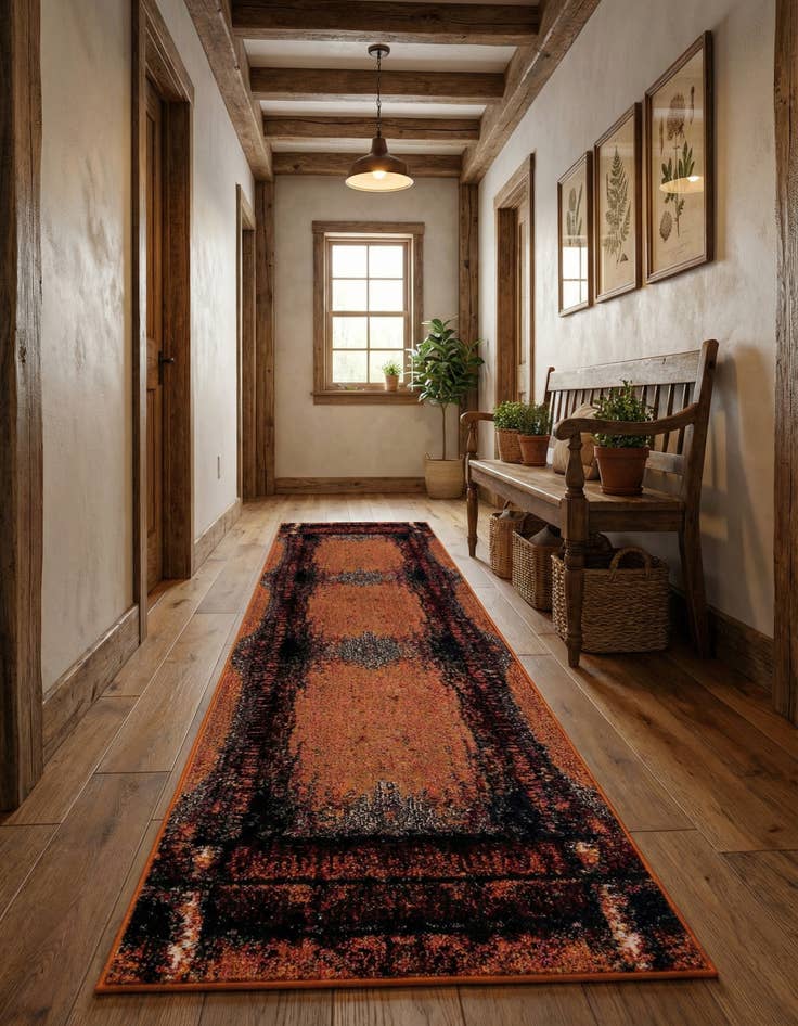 Detail image of 2' x 8' Washable Hyacinth Runner Rug