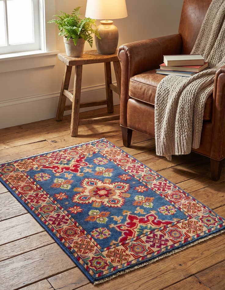 Detail image of 2' x 3' Hand Knotted Kazak Rug