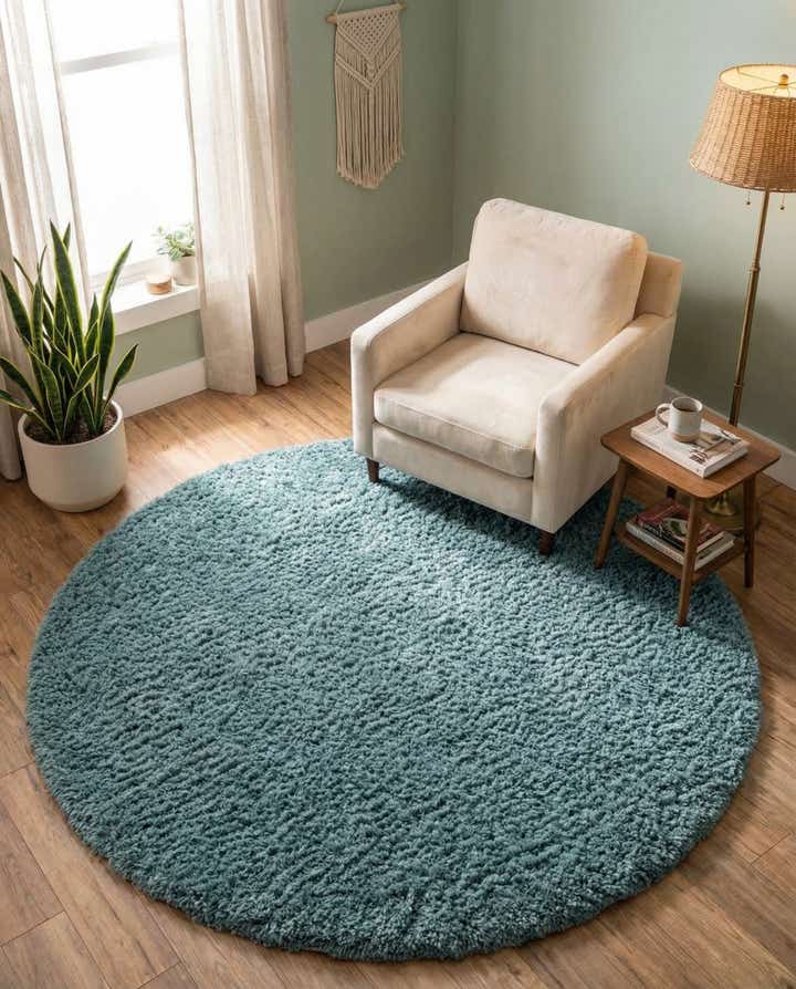 6' 7 x 6' 7 Infinity Shag Round Rug
