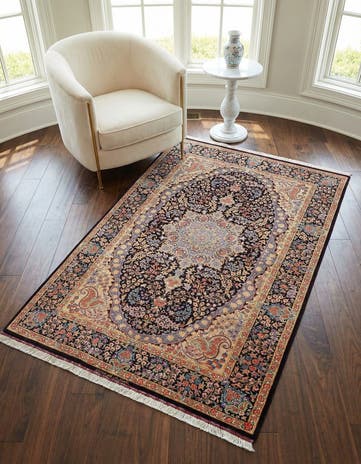 3' 3 x 5' 2 Ghom Silk Rug