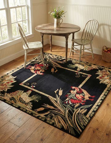 6' x 6' Pastoral Square Rug