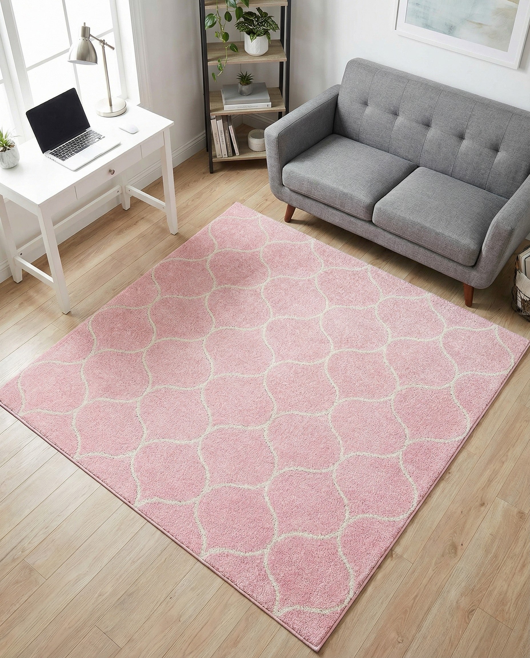 5' 3 x 5' 3 Trellis Frieze Square Rug