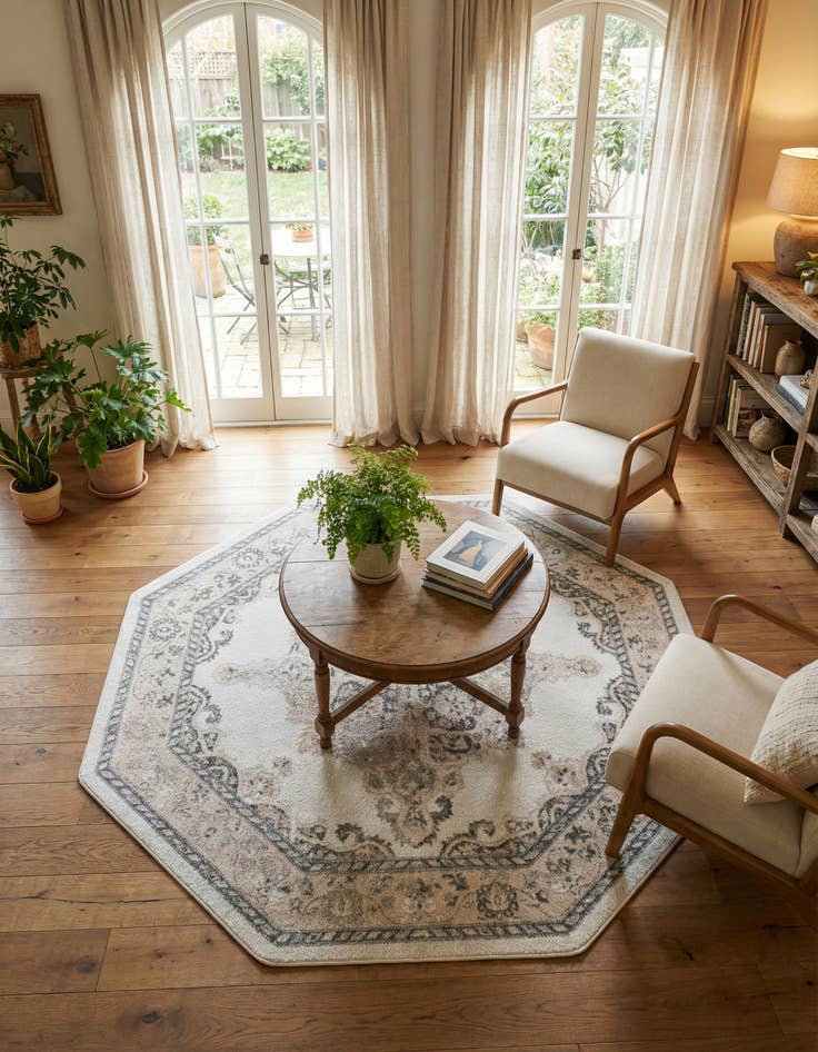 Detail image of 7' 10 x 7' 10 Parker Octagon Rug