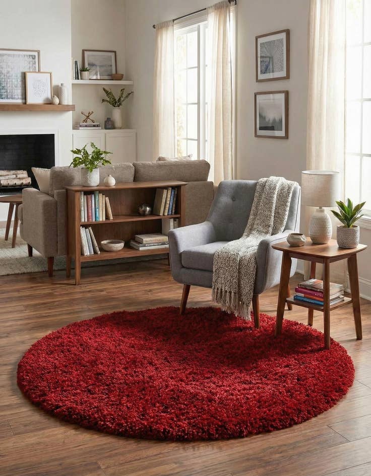 Detail image of 5' x 5' Infinity Shag Round Rug