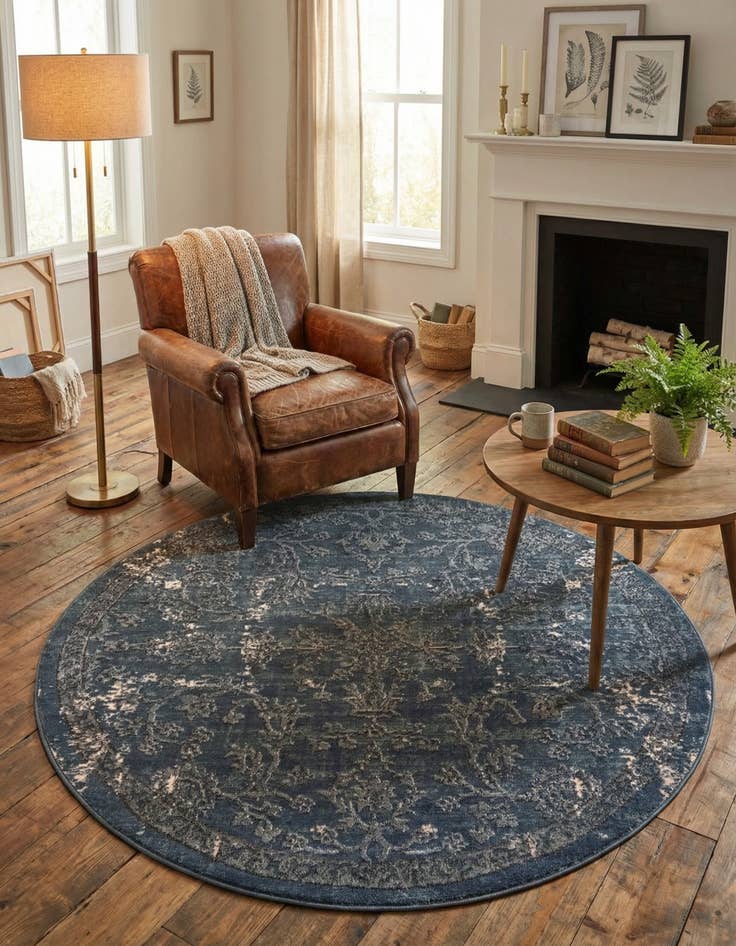 Detail image of 5' 3 x 5' 3 Oregon Round Rug