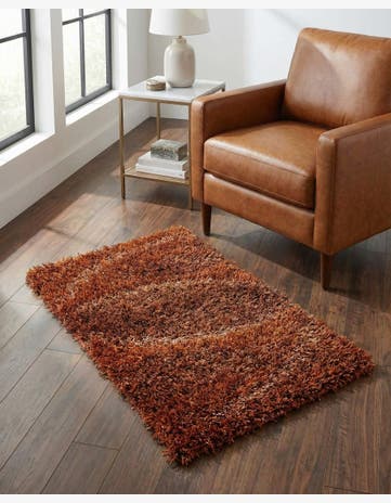 2' 6 x 4' 7 Hand Knotted Solid Shag Oriental Rug