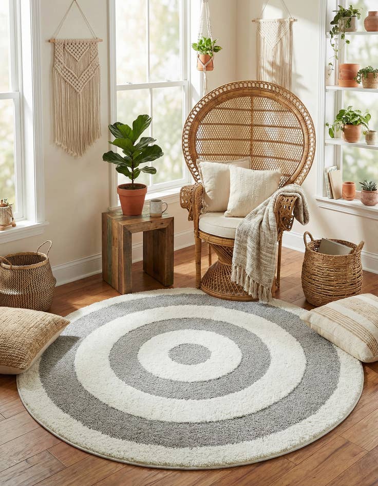 Detail image of 5' 3 x 5' 3 Boho Round Rug