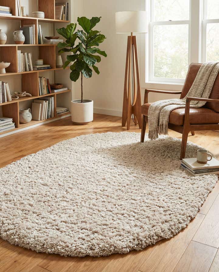 5' 6 x 8' Infinity Shag Oval Rug