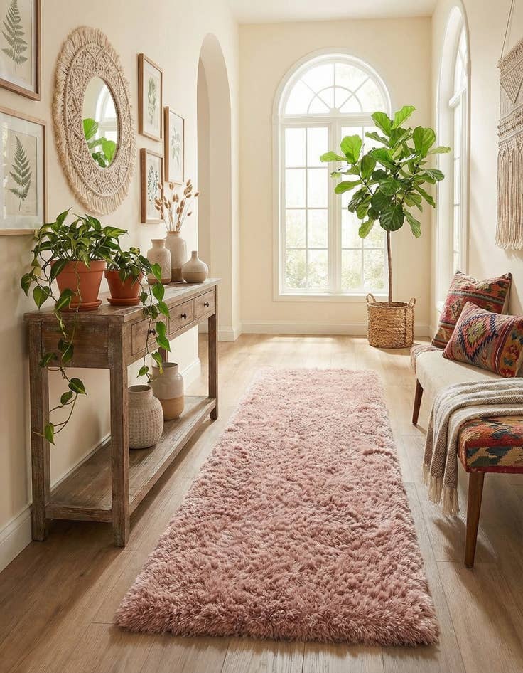 Detail image of 2' 7 x 10' Infinity Shag Runner Rug