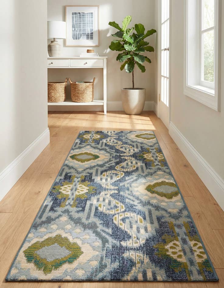 Detail image of 2' 7 x 7' Washable Modern Indoor / Outdoor Runner Rug