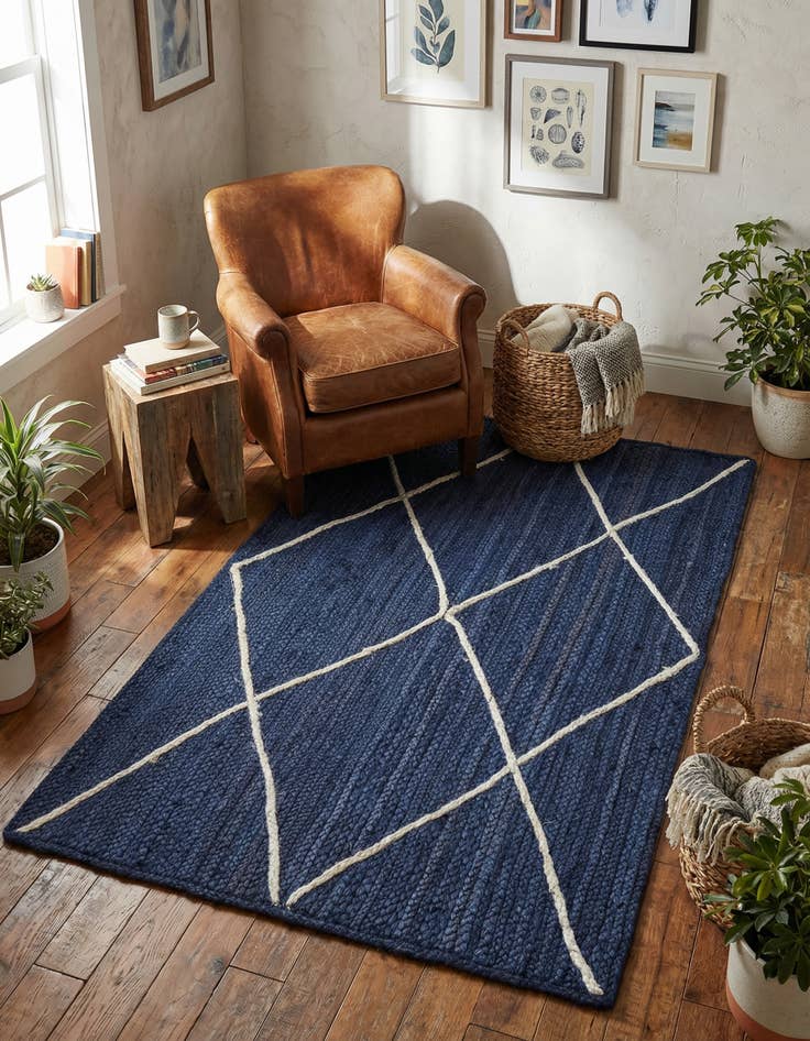 Detail image of 3' 3 x 5' 1 Handmade Braided Jute Rug