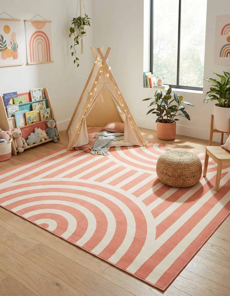 Detail image of 7' 10 x 7' 10 Whimsy Kids Square Rug