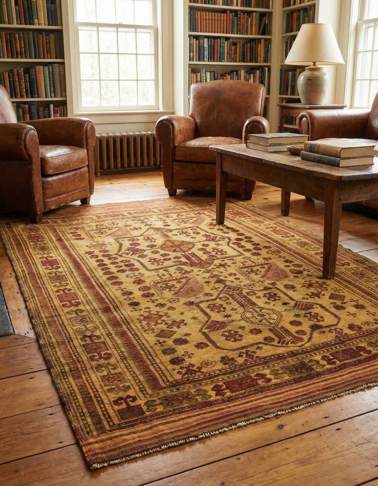 Detail image of 5' 10 x 8' 8 Hand Knotted Sumak Wool Rug