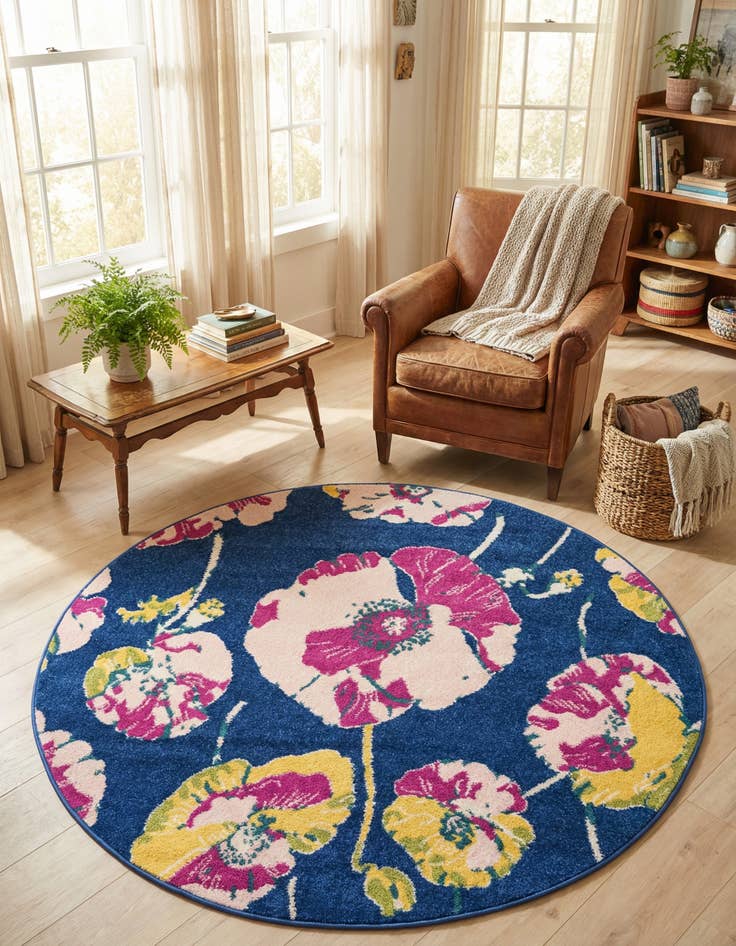 Detail image of 5' 3 x 5' 3 Bloom Round Rug