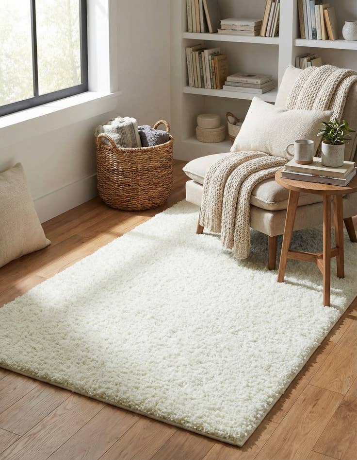 Detail image of 3' 3 x 5' 3 Soft Solid Shag Rug