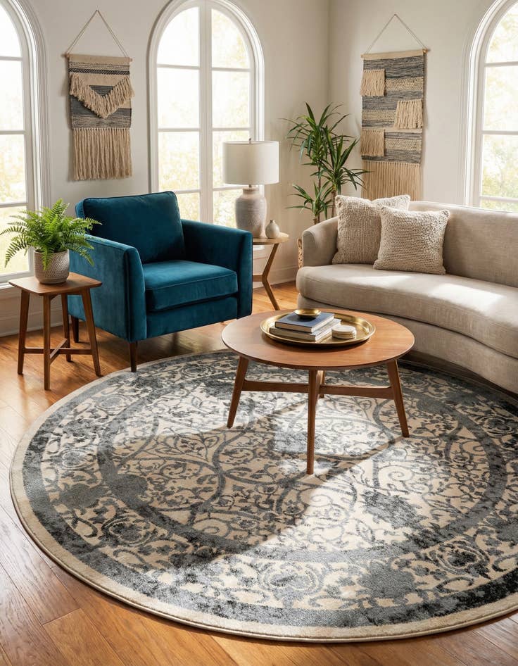 Detail image of 7' 10 x 7' 10 Miranda Round Rug