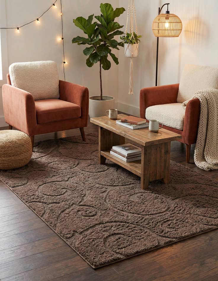 Detail image of 5' x 8' Botanical Shag Rug