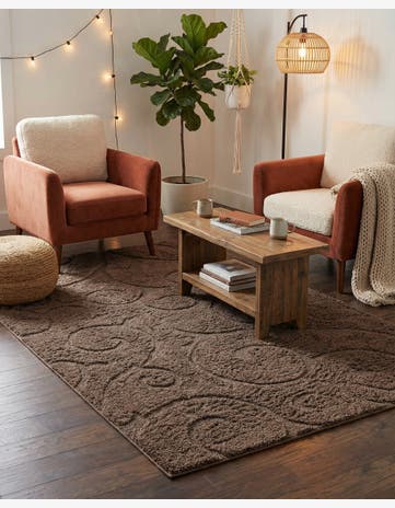 5' x 8' Botanical Shag Rug