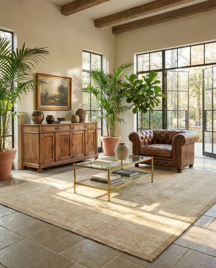 8' 3 x 10' 3 Hand Knotted Oushak Wool Rug