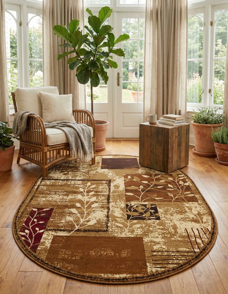 Detail image of  5' 3 x 8' Cafe Oval Rug
