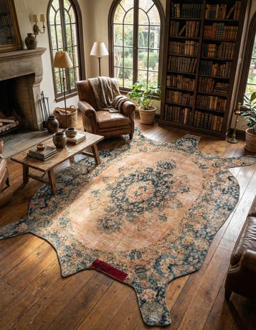 8' 6 x 12' Hand Knotted Ultra Vintage Persian Wool Rug