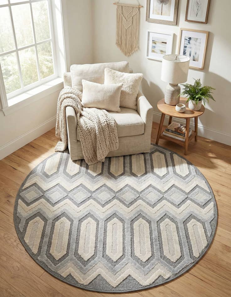 Detail image of 5' 3 x 5' 3 Arlo Round Rug