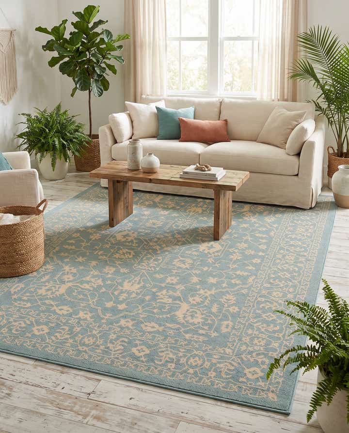 8' x 11' 4 Easy-Clean Botanical Indoor / Outdoor Rug