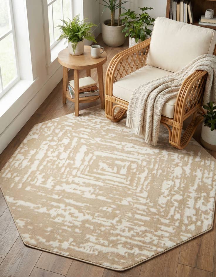 Detail image of 5' 3 x 5' 3 Hermitage Octagon Rug