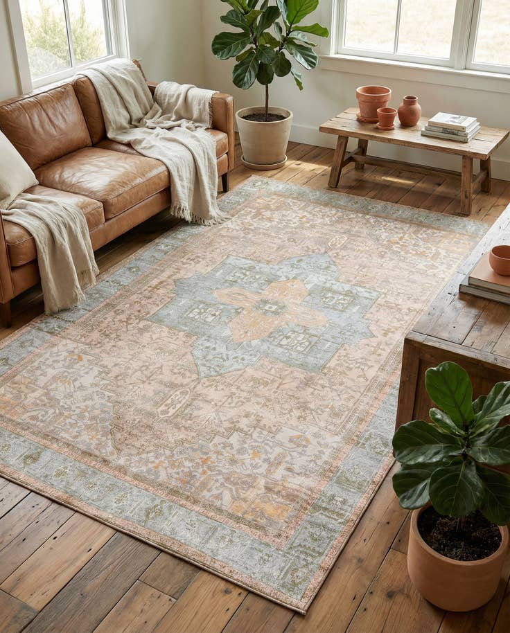 Detail image of 5' x 8' Washable Timeless Rug