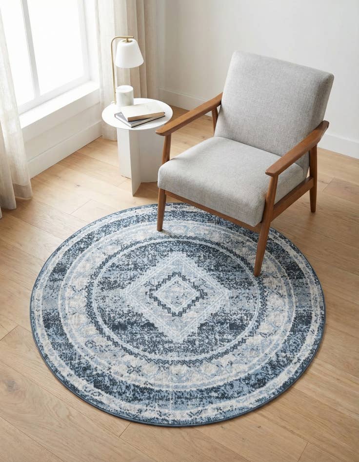 Detail image of 3' 3 x 3' 3 Kamala Washable Round Rug