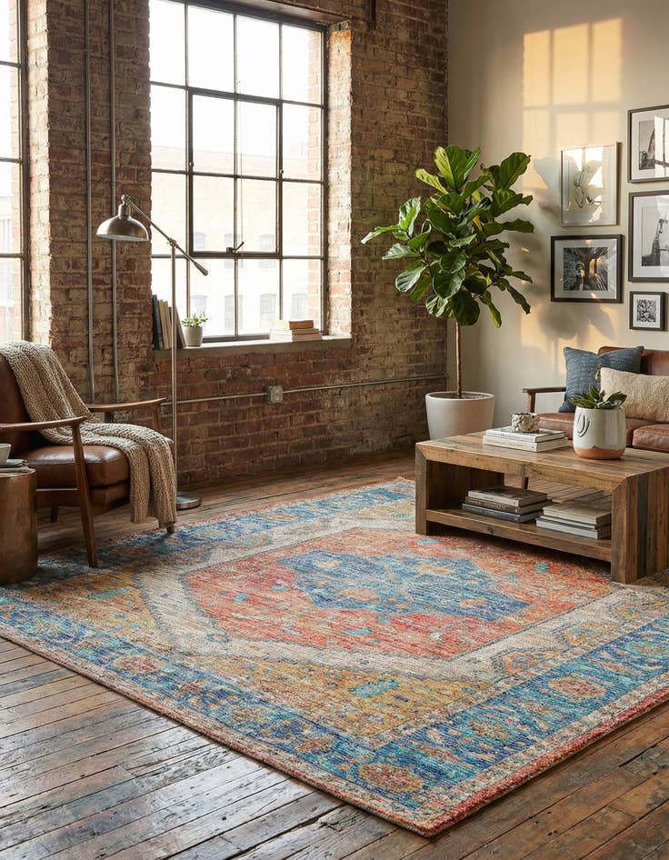 Detail image of 7' 10 x 7' 10  Hand Woven Chenille Jute Square Rug