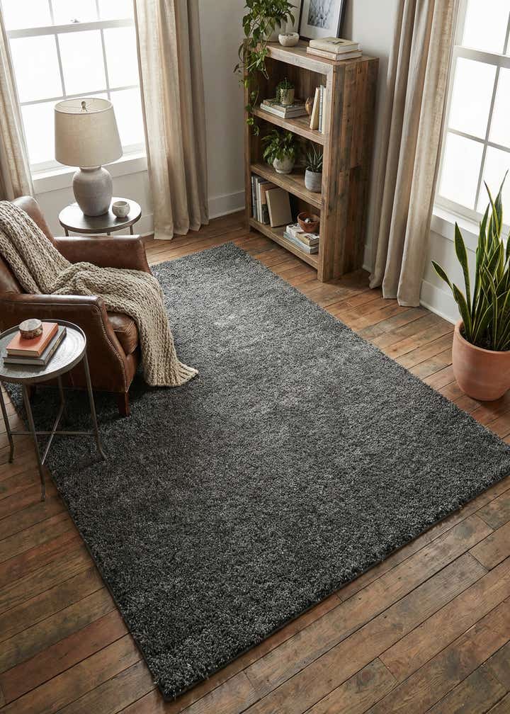 5' 3 x 8' Soft Solid Shag Rug