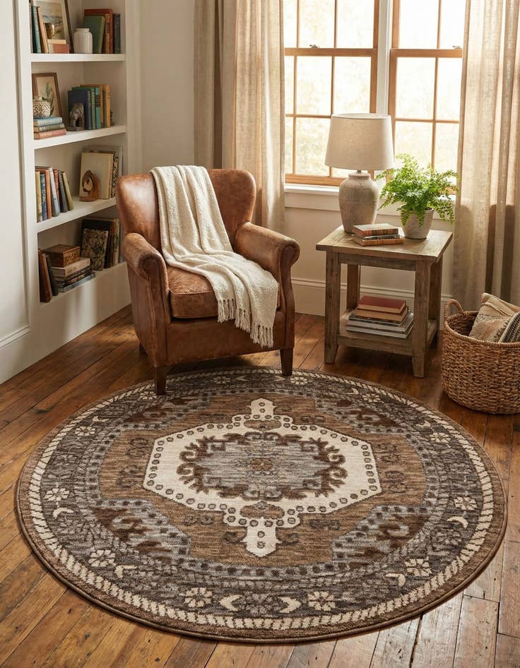 Detail image of 5' x 5' Grand Tradition Round Rug