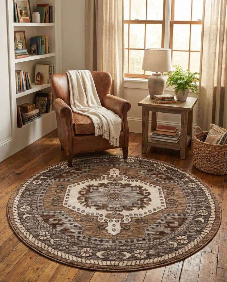 Detail image of 5' x 5' Grand Tradition Round Rug