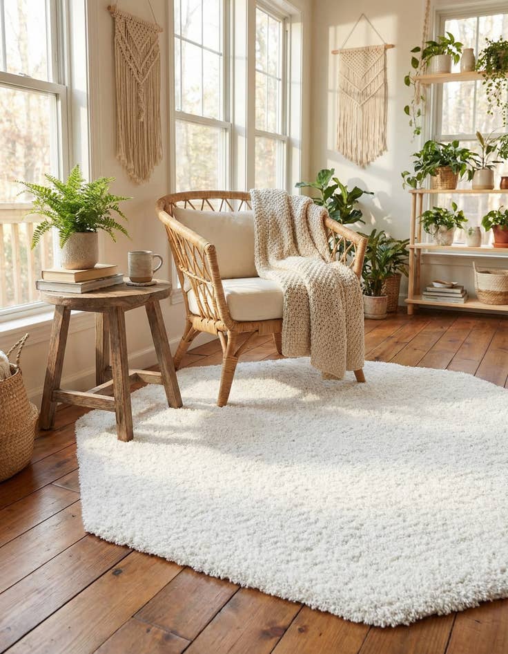 Detail image of  7' 10 x 7' 10 Everyday Shag Octagon Rug