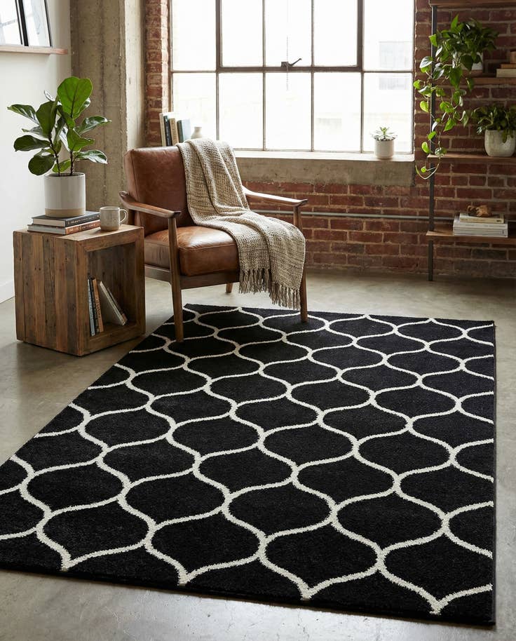 Detail image of 4' x 6' Lattice Frieze Rug