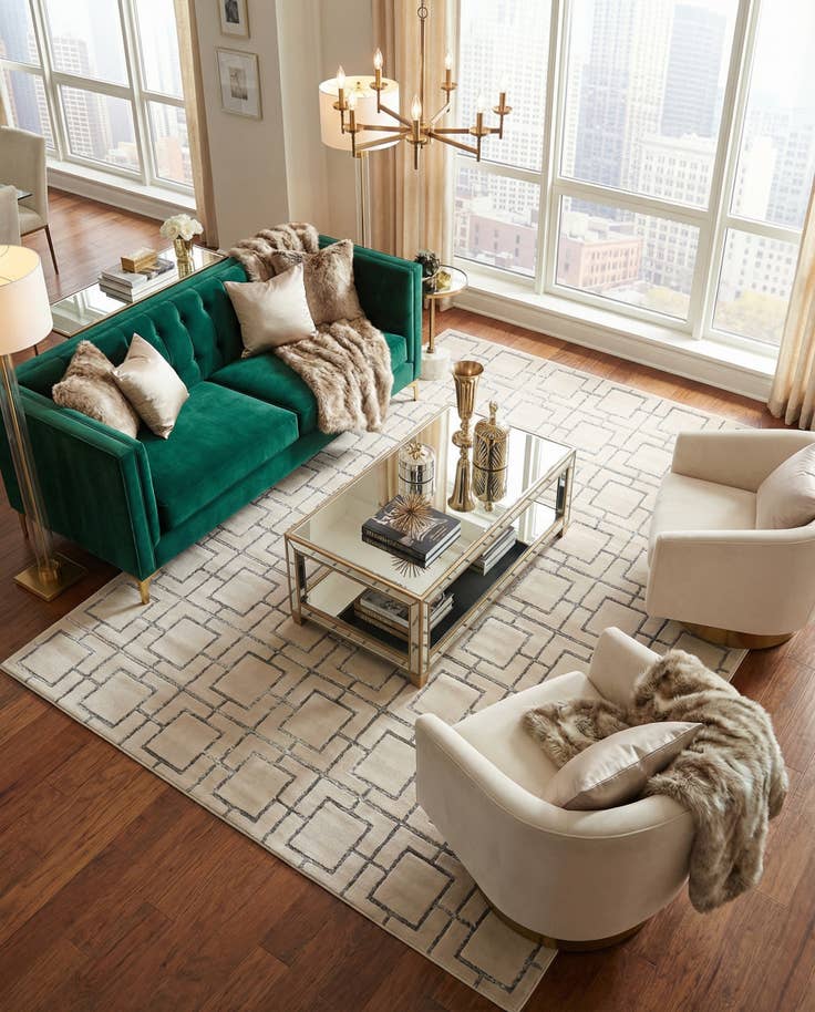 Detail image of 9' x 12' Marilyn Monroe™ Glam Deco Rug