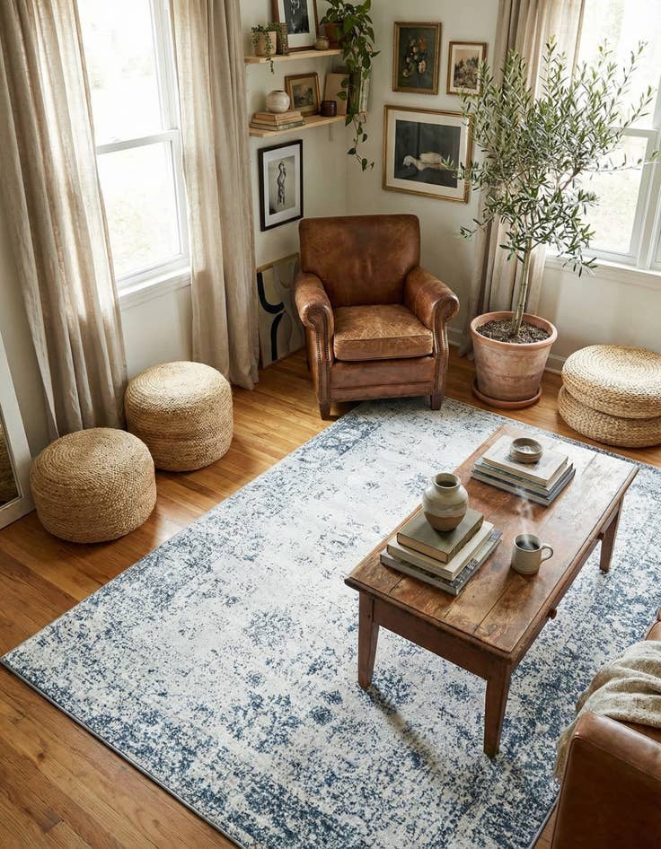 Detail image of 5' 3 x 8' Monaco Rug With Pad Bundle