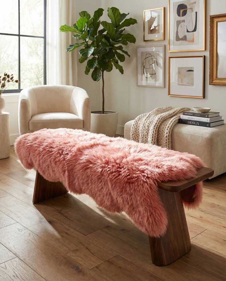 Detail image of 2' x 4' Sheepskin Runner Rug