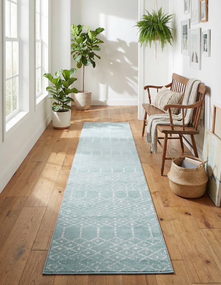 Detail image of 2' 7 x 12' Paxon Trellis Runner Rug