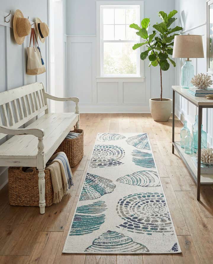 2' x 8' Easy-Clean Coastal Indoor / Outdoor Runner Rug