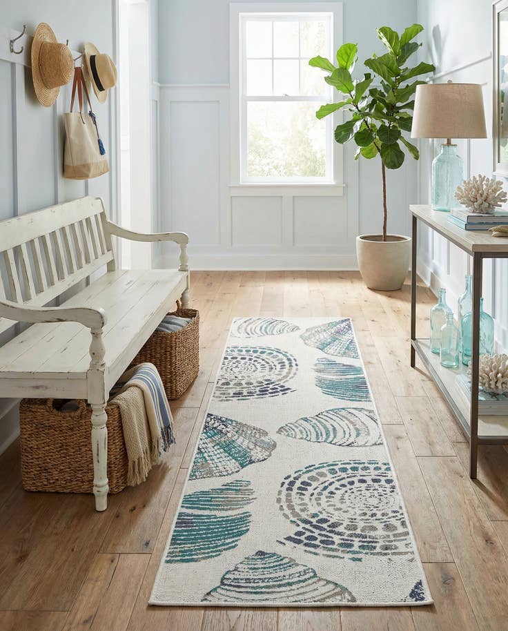 Detail image of 2' x 8' Easy-Clean Coastal Indoor / Outdoor Runner Rug