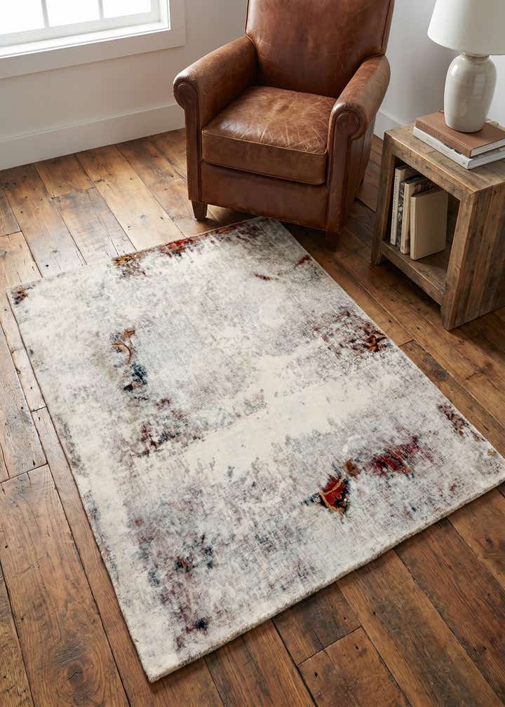4' 4 x 5' 3 Hand Knotted Ultra Vintage Persian Wool Rug