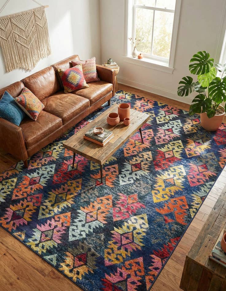 Detail image of 9' x 12' 2 Washable Santa Fe Rug