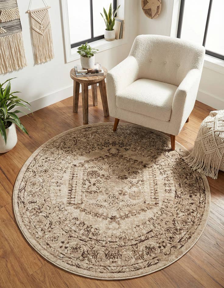Detail image of 4' x 4' Arcadia Round Rug