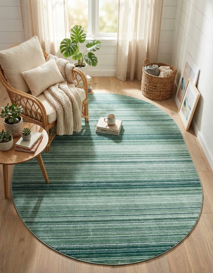 Detail image of 7' 10 x 10' 2 Gemstone Oval Rug