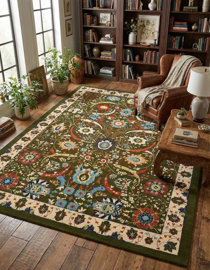 Detail image of 10' x 13' Isfahan Design Rug