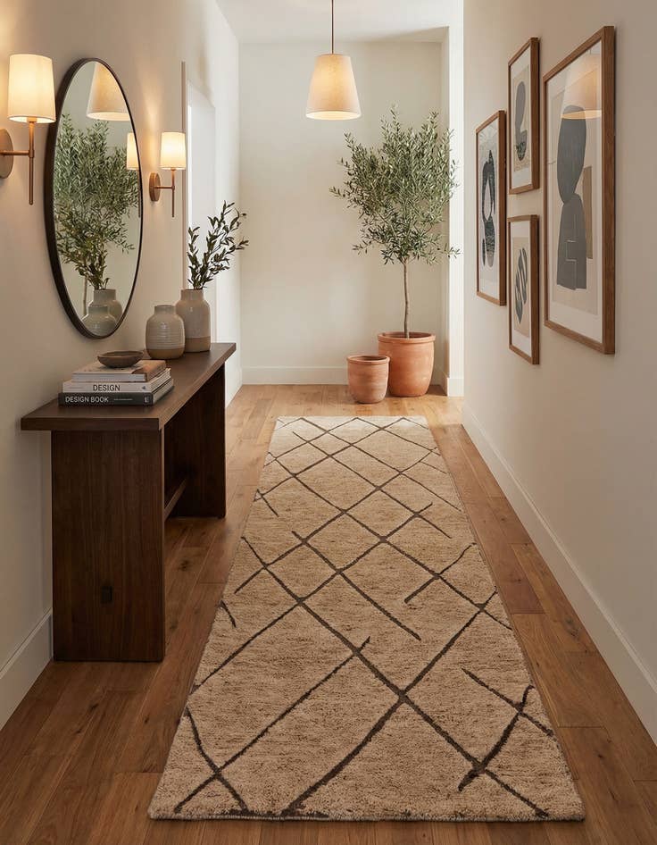 Detail image of 2' 7 x 12' Atlas Moroccan Wool Runner Rug