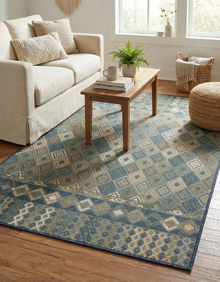 Detail image of 4' x 6'  Washable Baja Indoor / Outdoor Rug